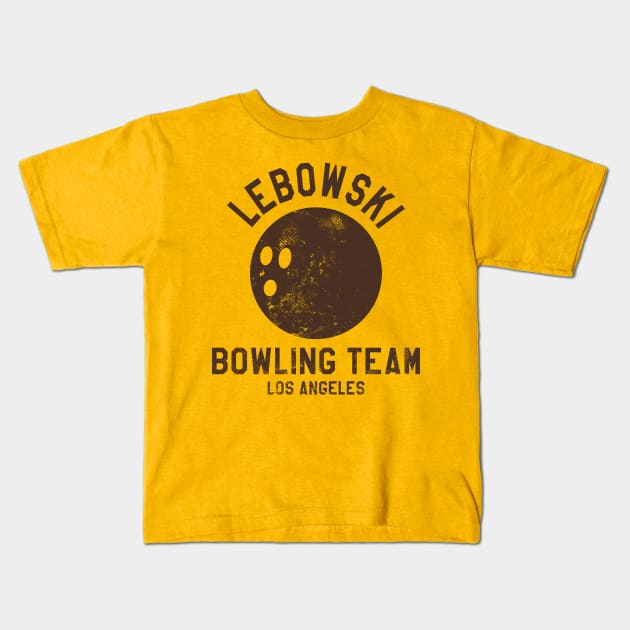 Lebowski Bowling Team Los Angeles Kids T-Shirt by tvshirts